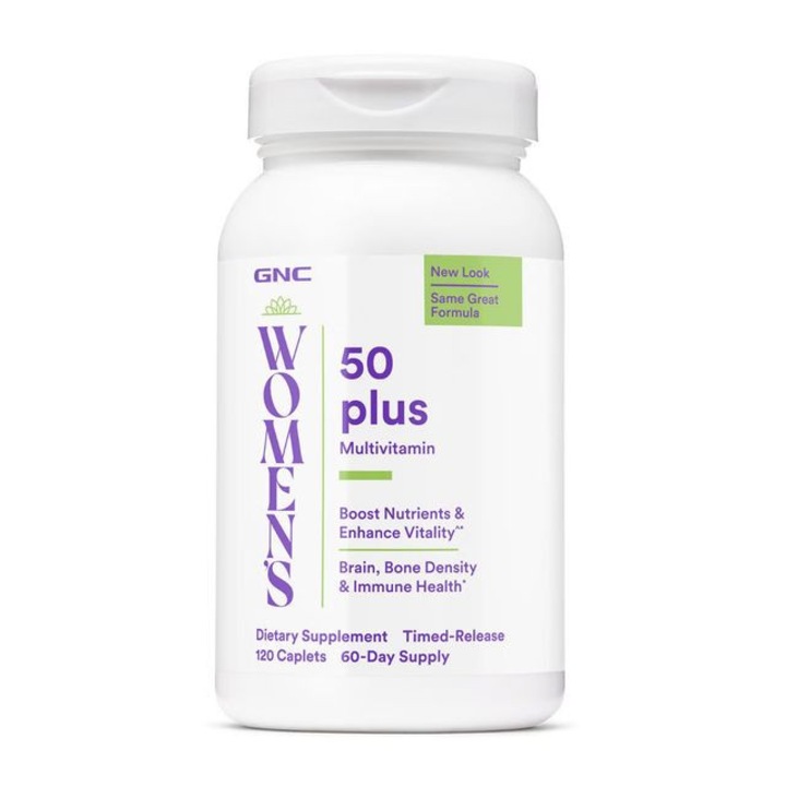 GNC Women's 50 Plus, Multivitamine si minerale pentru femei, 120 cps