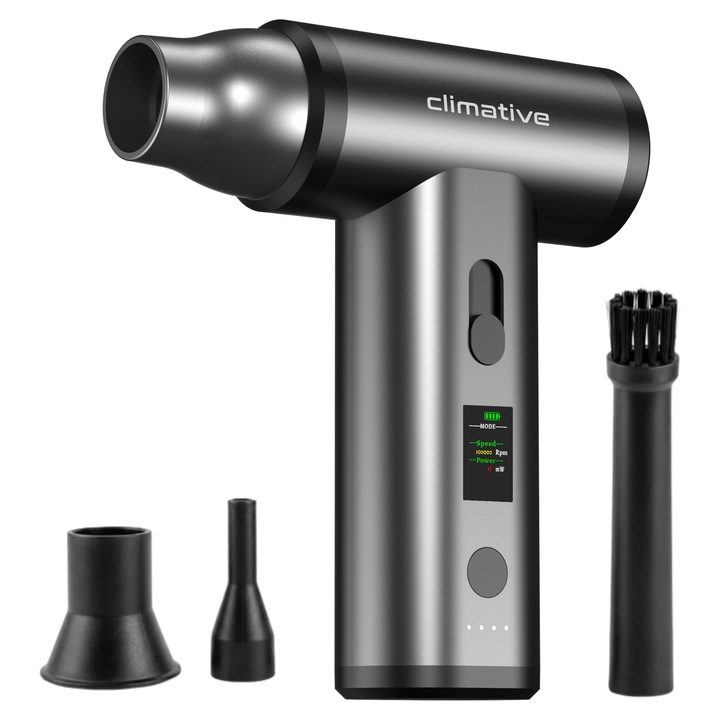 Suflanta electrică Climative Jet Fan, 100 W, 110 000 rpm, aluminiu, set complet