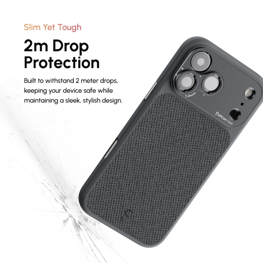 Carcasa ShiftCam LensUltra cu MagSafe compatibila cu iPhone 17 Pro, Dark Grey