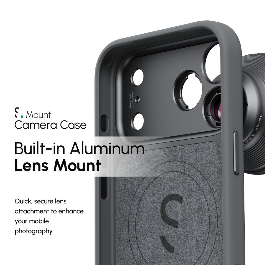 Carcasa ShiftCam LensUltra cu MagSafe compatibila cu iPhone 17 Pro, Dark Grey