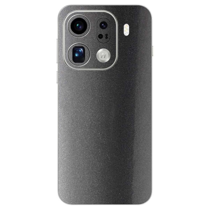 Folie skin SILKASE pentru Oppo Find X9 Pro, protectie spate telefon, gri metalizat