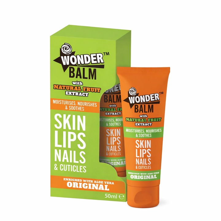 Balsam Multifunctional Wonder Balm 50ml, cu Aloe Vera, pentru Piele, Buze, Unghii si Cuticule, Hidratant si Calmante