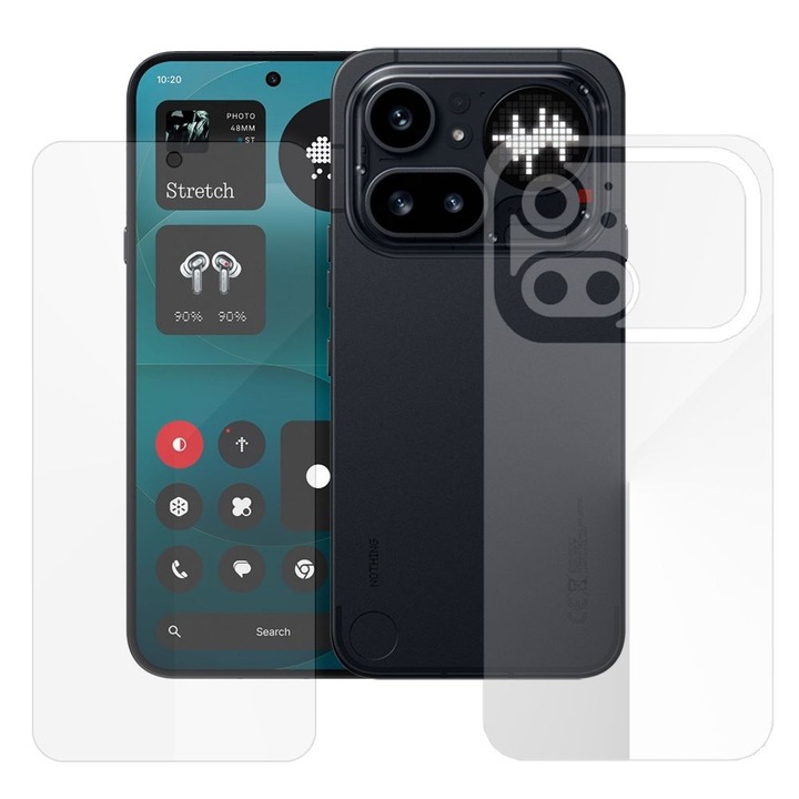 Set 2 folii SILKASE pentru Nothing Phone (4a) Pro, protectie telefon, silicon regenerabil