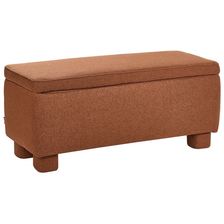 Bancă de depozitare Beliani, maro auriu, 104x30cm, modern