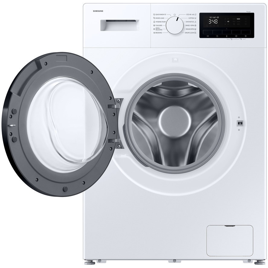 Masina de spalat rufe Samsung WW90FG3M05AWLF, 9kg, 1400rpm, Clasa A, Hygiene Steam, Drum Clean, Eco 40-60, Quick Wash 15', Digital Motor Inverter, Alb