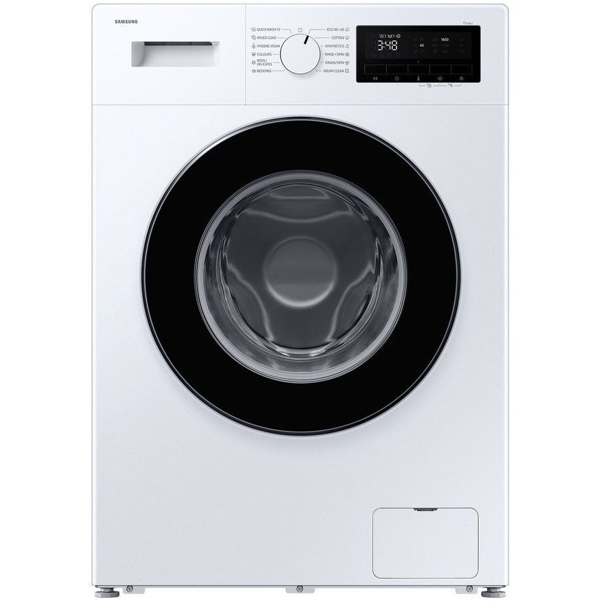 Masina de spalat rufe Samsung WW90FG3M05AWLF, 9kg, 1400rpm, Clasa A, Hygiene Steam, Drum Clean, Eco 40-60, Quick Wash 15', Digital Motor Inverter, Alb