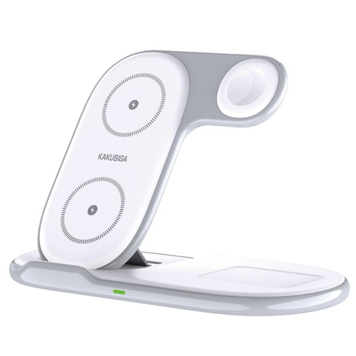 Statie de incarcrare wireless Kaku KSC-1358, 15W, alb, design tip stand