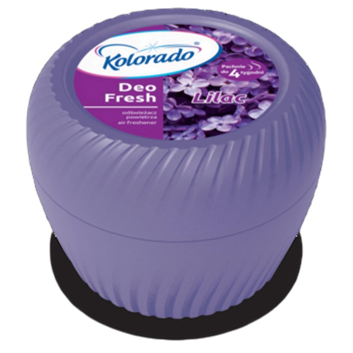 Gél állagú szobaillatosító, Colorado, frissítő dezodor, 150 g, lila illat, állítható illatintenzitás, akár 4 hétig tartó hatás, Lengyelország, anyag: gél, allergiás reakciót okozhat, szavatossági idő 18