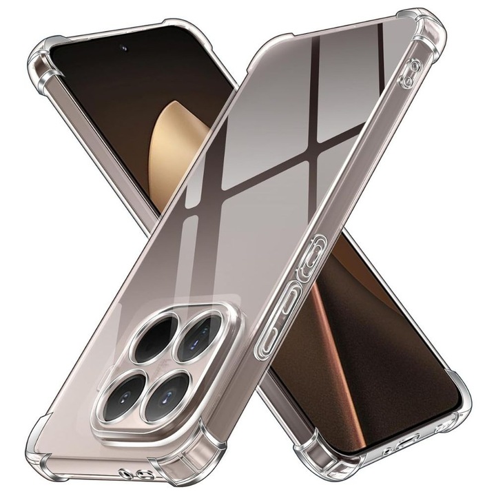 Husa Flexibila, Antisoc, compatibila cu Xiaomi 15 Pro, 1.5mm, colturi intarite, Transparent