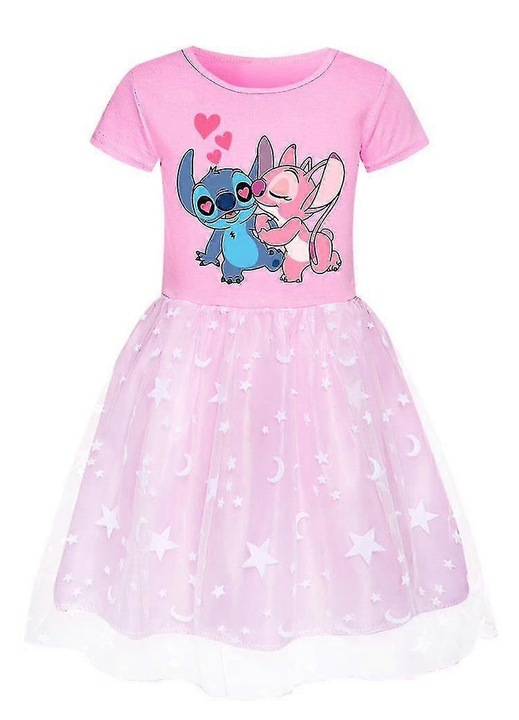 Stitch ruha, pamut - 65498, Mályvaszín/Rózsaszín