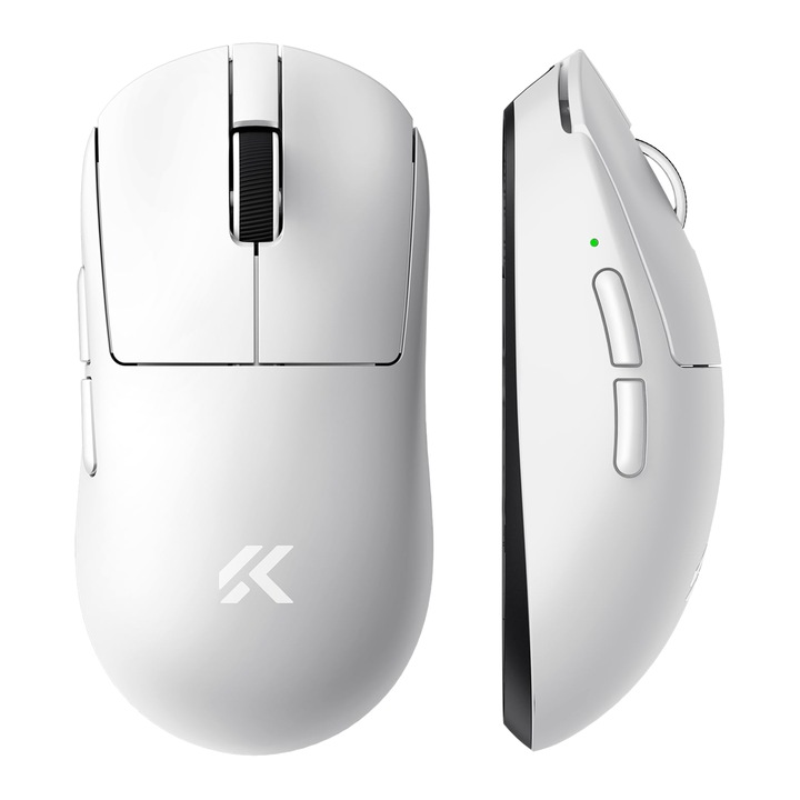 MCHOSE A7 V2 Pro gamer egér, 59g, 26K DPI, fehér