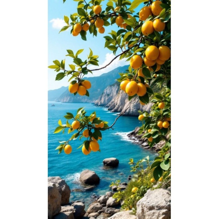 Pictură pe numere Art-hobby, Italia însorită, 11813, dimensiune 30x50 cm, peisaj marin