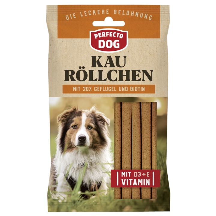 Batoane pentru câini, PERFECTO DOG, carne de pasăre, 150g, toate taliile, adult, senior