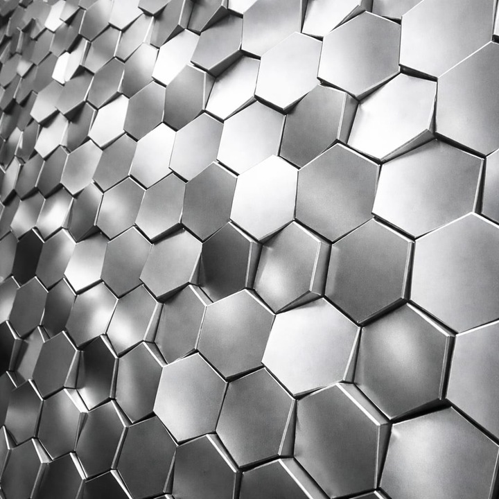 Panou decorativ 3D NORM Silver / Argintiu