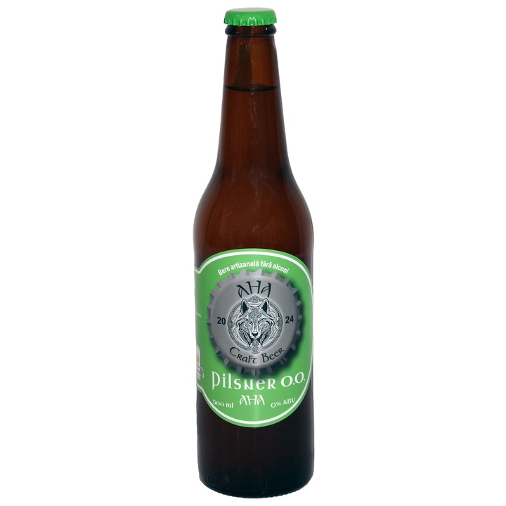 Bere Artizanala Pilsner 0.0, AHA CRAFT BEER, Blonda, 0.5 l, Fara alcool