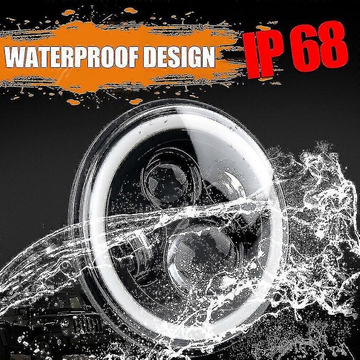 Proiectoare LED 7 inch, 50W, 5000LM, alb/amber, set 2 buc, pentru Land Rover si Jeep