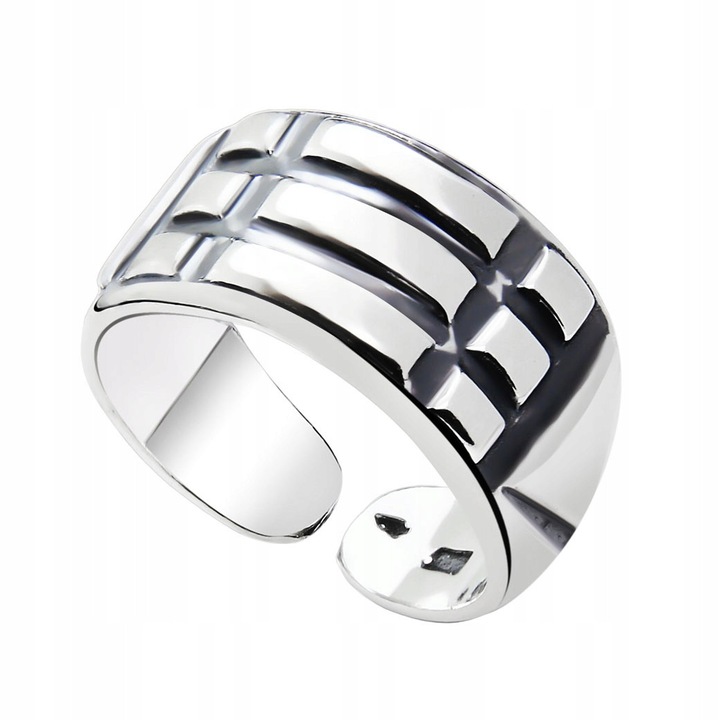 Inel argint 925 USTORY Atlantilor, unisex, reglabil, marime 12/16, 5mm circumferinta