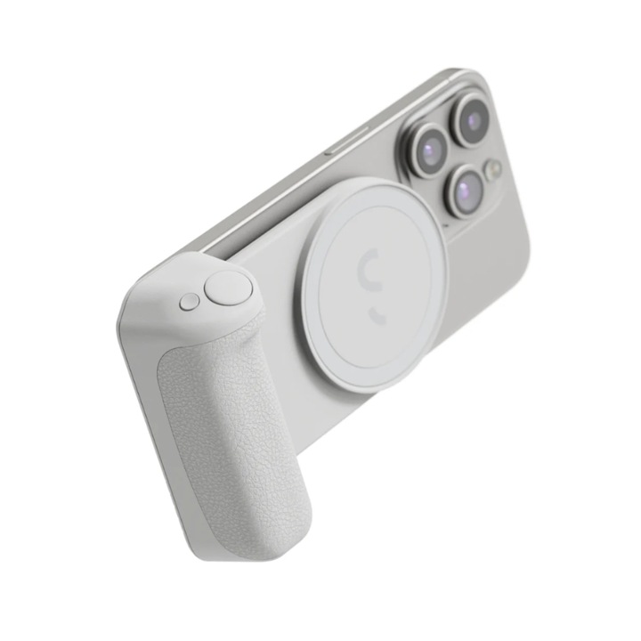 Grip ShiftCam SnapGrip с MagSafe, 3200mAh, безжично зареждане, цвят Stone, размери 113,3x81,74x34,1 мм