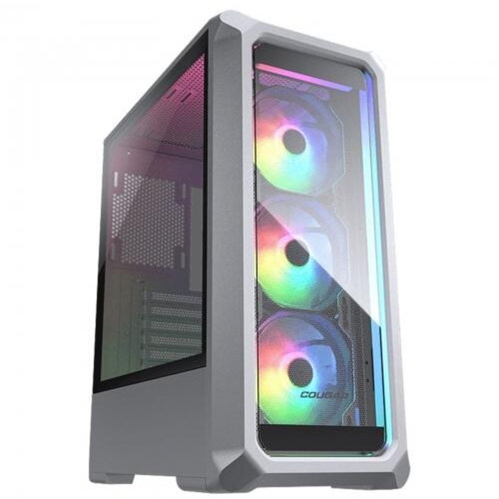 Carcasa Cougar Archon 2 RGB, Fara sursa, Mid Tower, Tempered glass, Alb