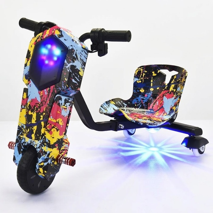 Tricicleta electrica drift pentru copii, Baterie 36V – 4.4 AH, Bluetooth, Viteza – 20 Km/h