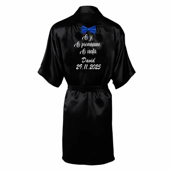 Halat mire, Negru, Satin, One Size INTL