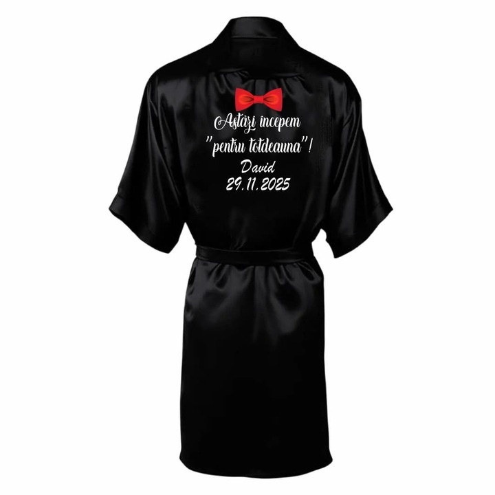 Halat mire, Negru, Satin, One Size INTL