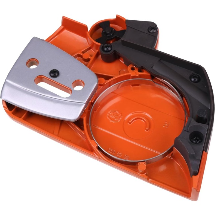 Капак на спирачката и предпазител за верига Husqvarna 340 345 346 350, пълен комплект, издръжлива пластмаса, оранжев