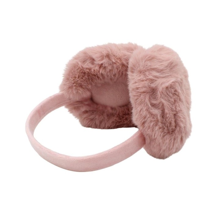 Casti pufoase Antonio, XXL, roz pudrat, 14cm