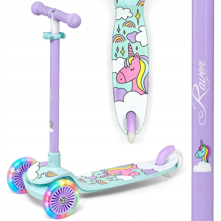 RAVEN Laviana gyermek roller 120/100 mm, lila/türkiz