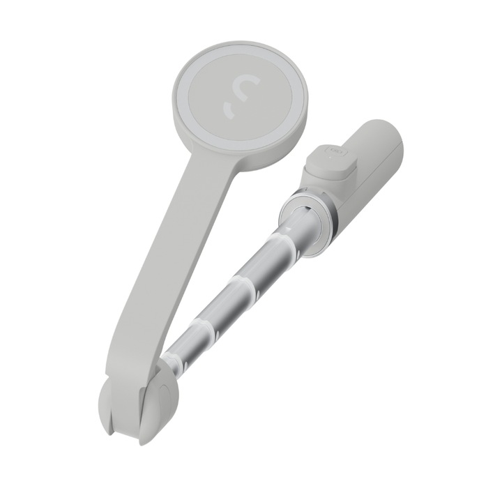 Селфи стик ShiftCam SnapStand Selfie, съвместим с MagSafe, Bluetooth дистанционно управление, регулируем ъгъл, 75 см, Stone