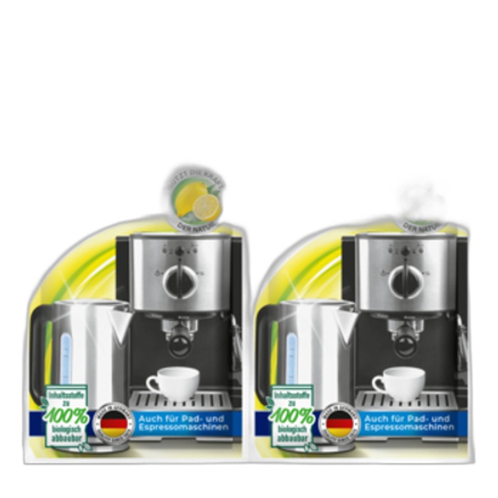 Pudra detartranta, Brauns, bio-fast, 2x25g, indeparteaza eficient calcarul, sigur pentru dispozitive, biodegradabil, sigur pentru oameni si mediu