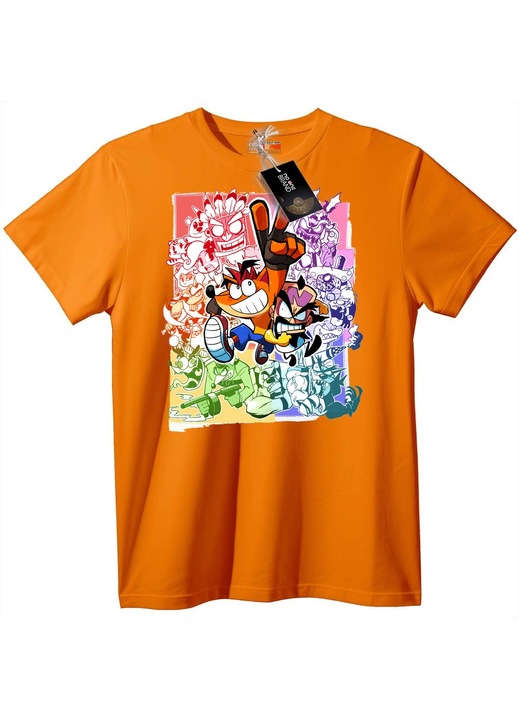 Crash Bandicoot polo, sarga, Narancssárga