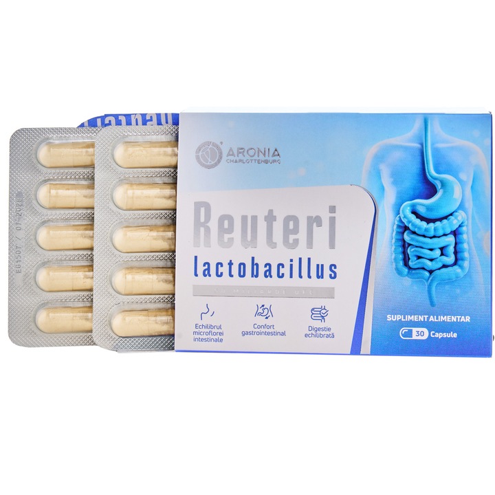Lactobacillus Reuteri, Aronia Charlottenburg, probiotic concentrat, 50 miliarde UFC, 30 capsule