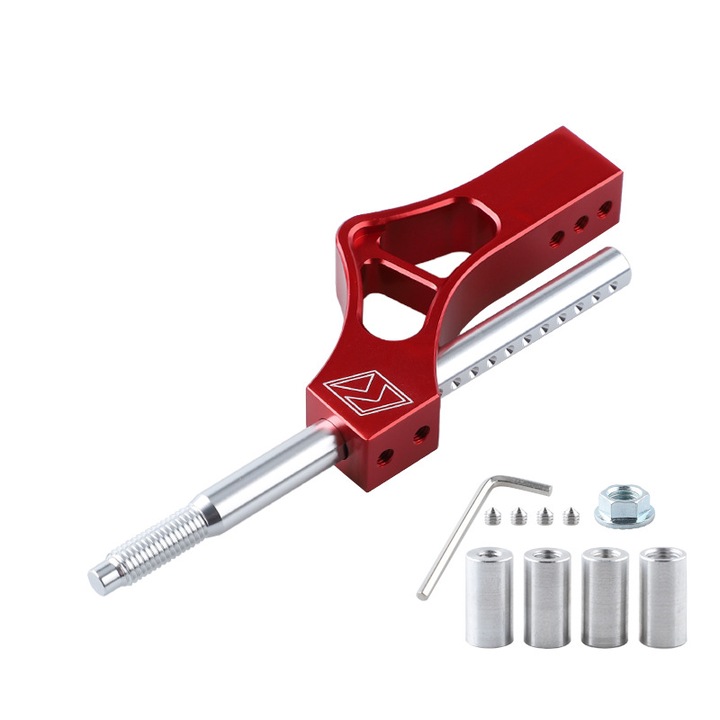 Leva de schimbator telescopic ajustabil, design ergonomic, rosu, dimensiune ajustabila