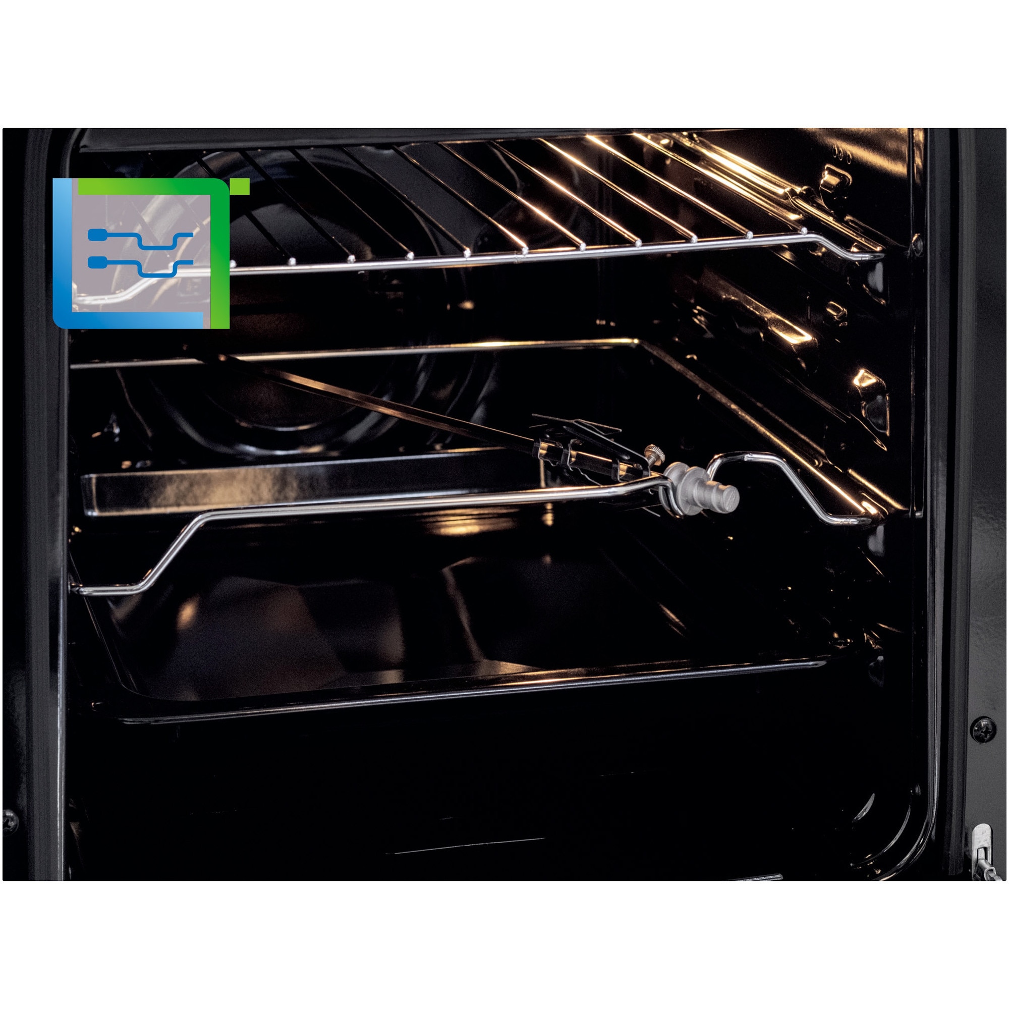 Aragaz Nobeltek NLT 5603IX/G1, 50x60, plita si cuptor pe gaz, grill gaz, rotisor, aprindere electrica plita, iluminare cuptor, siguranta plita si cuptor, echipat cu diuze GN, diuze GPL de schimb, front si plita inox, laterale silver