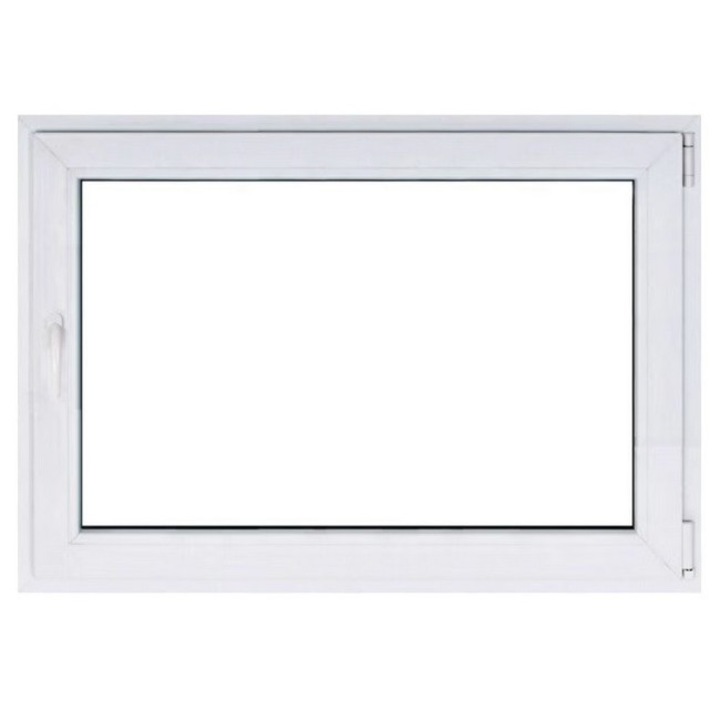 Fereastra PVC, 4 Camere, Alb, Sticla Low-E, Simpla deschidere, 850x800 mm dreapta