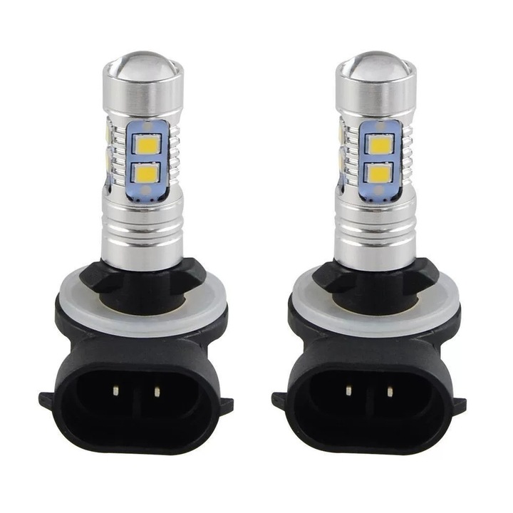 Крушки за кола H27 881 50W 10 LED, бяла светлина 6000K