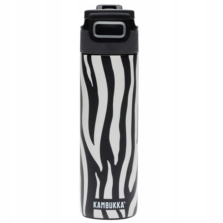 Butelca termica 600 ml Zebra Jungle, Kambukka, izolatie, inox, 3 moduri de utilizare