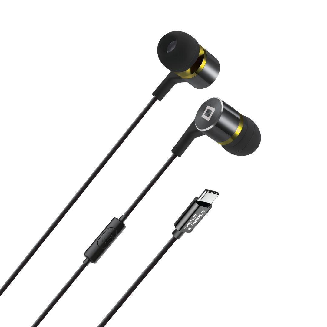Casti cu fir Thonet & Vander Klein Gen2, microfon, USB-C, 1,2m, negru