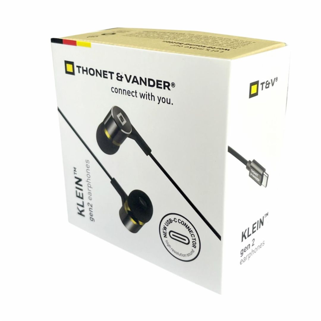 Casti cu fir Thonet & Vander Klein Gen2, microfon, USB-C, 1,2m, negru