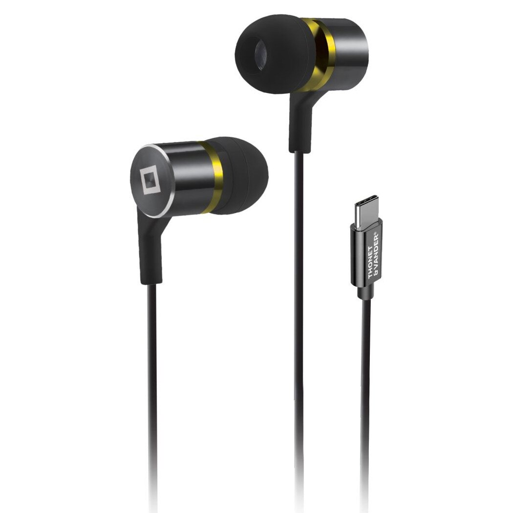 Casti cu fir Thonet & Vander Klein Gen2, microfon, USB-C, 1,2m, negru