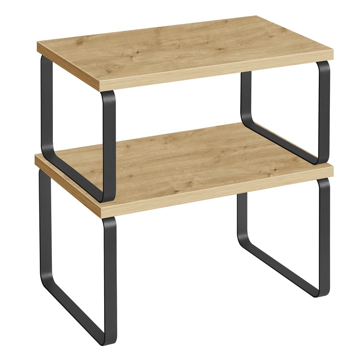 Raft, LEOBERT, 2 db-os készlet, bézs/fekete