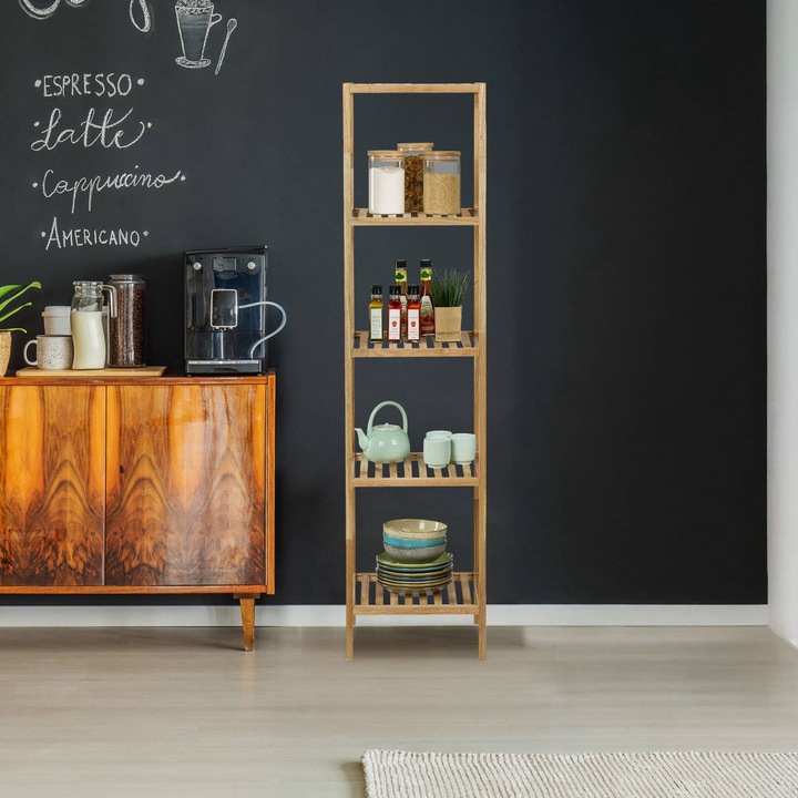 Raft de baie cu rafturi deschise