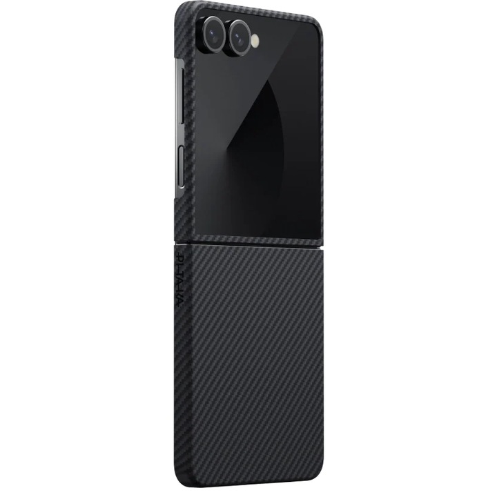 Husa de protectie Pitaka pentru Galaxy Z Flip7 MagEZ 7 600D Ultra-Slim, Negru/Gri