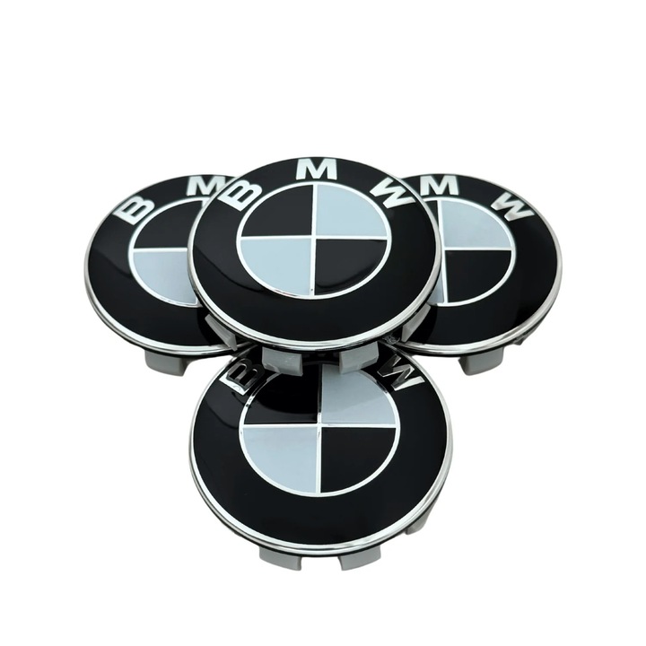 BMW felniközép szett, 56mm, fekete-fehér
