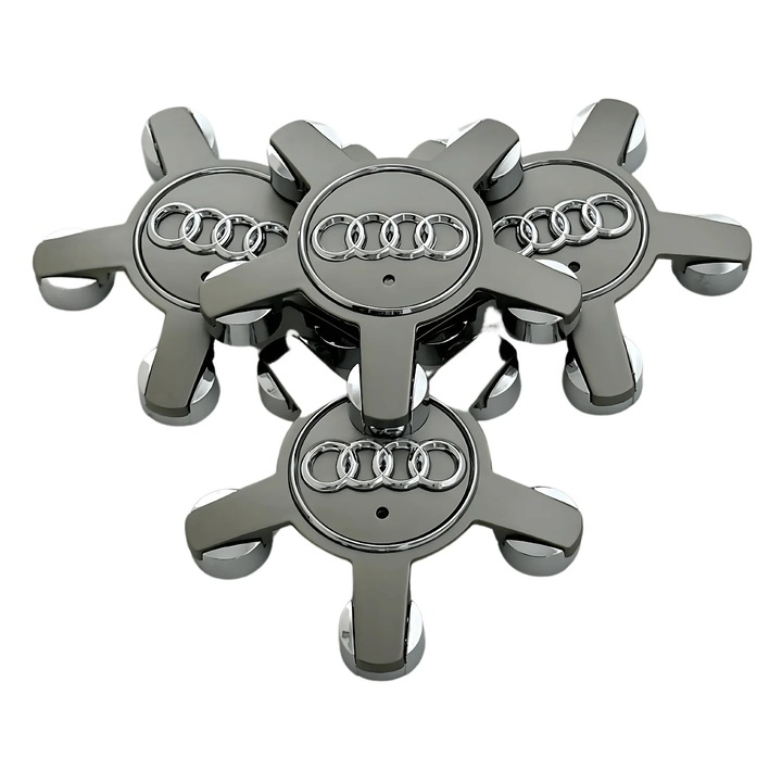Set 4 Capace Jante Audi, 135mm, Gri, Tip Stea