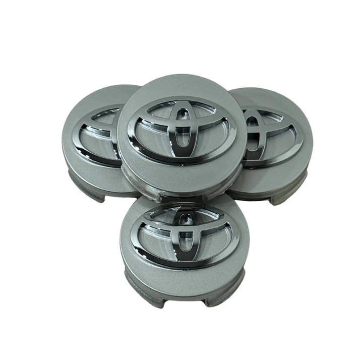 Set 4 Capace Jante Toyota, 62mm, Gri