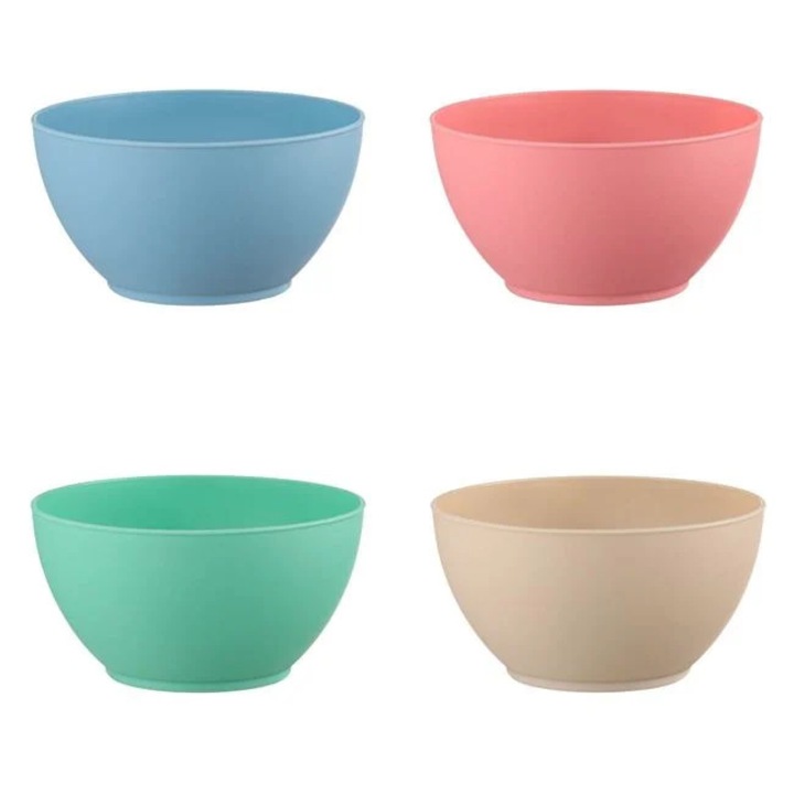 Set 4 boluri colorate din plastic 750ml BAMI, multicolor