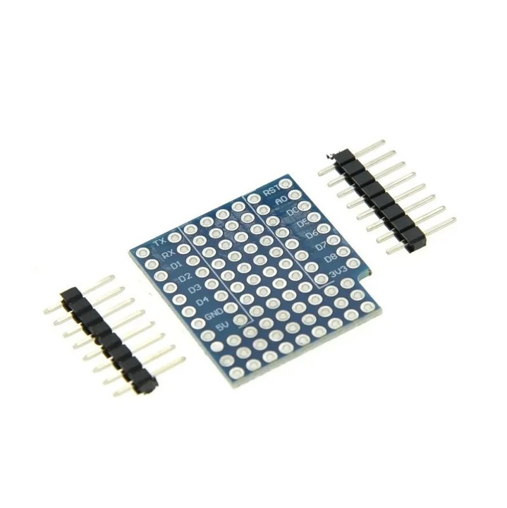 Placa ProtoBoard Shield pentru WEMOS D1 Mini, placă perforată cu două fețe, set
