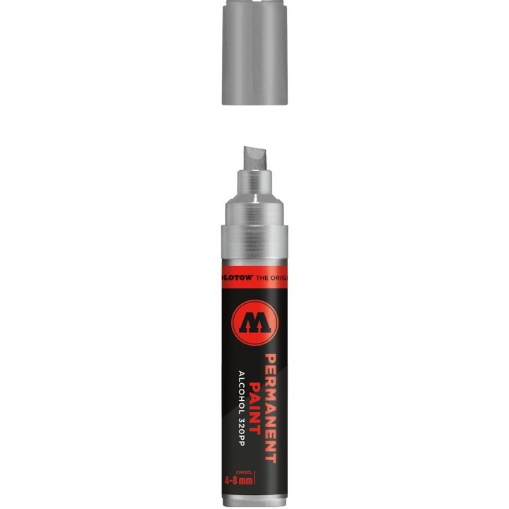 Marker permanent Molotow 320PP 4-8mm, culori vibrante, acabament lucios, set